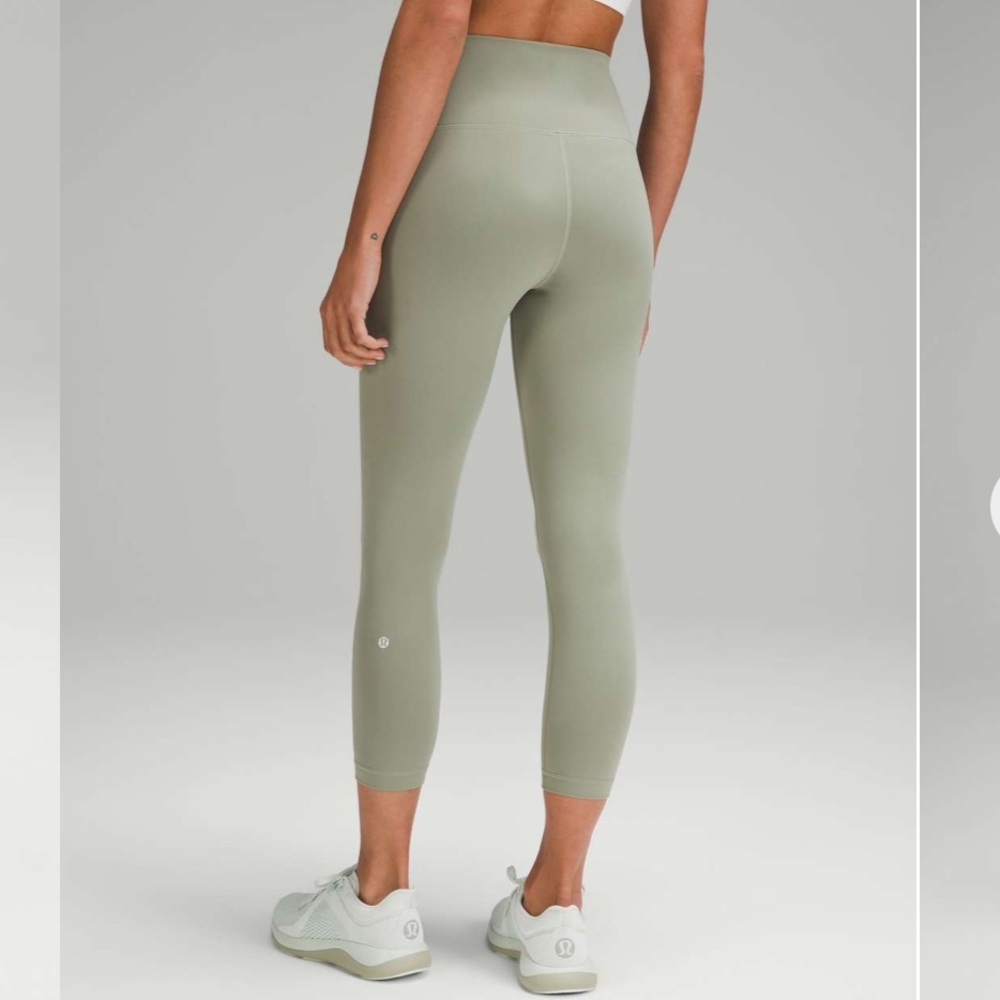 Lululemon Wunder Train High - Rise Crop 23” - Size 4 - Laurel Green - Picture 2 of 7